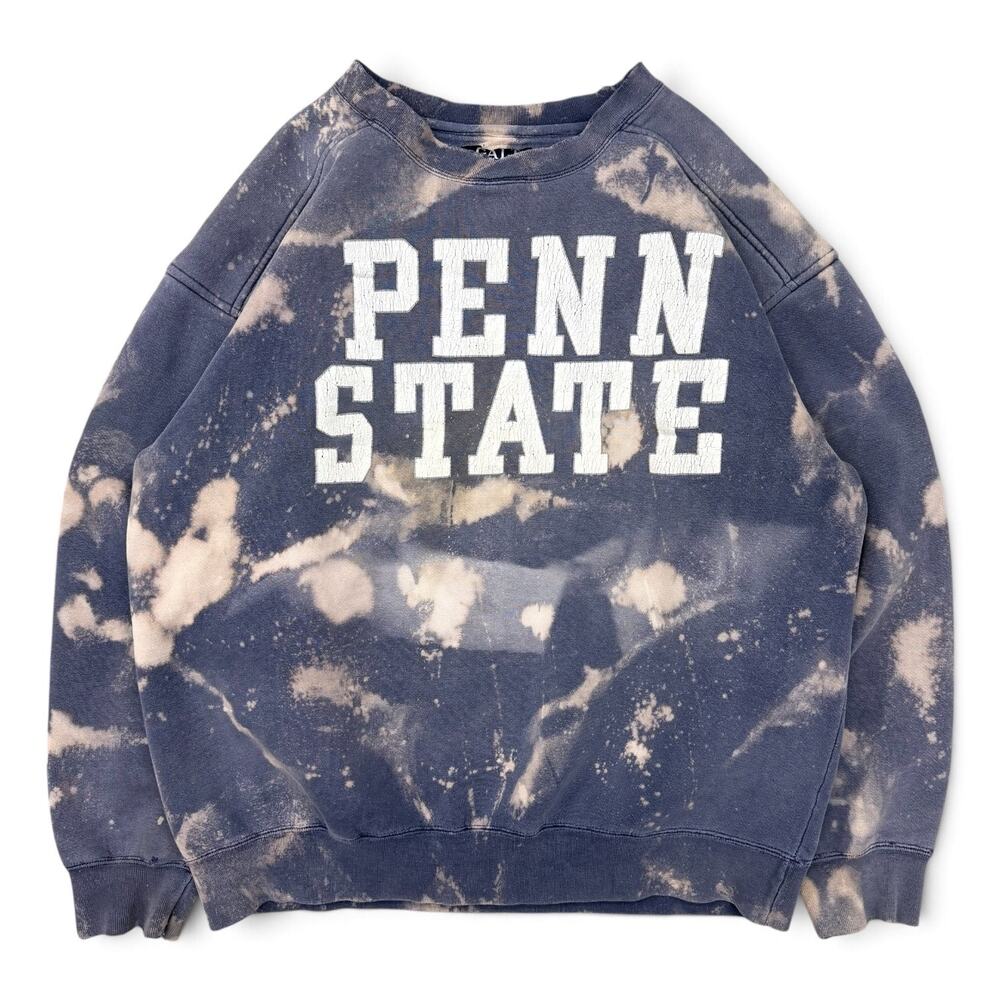 Vintage Penn State Sweatshirt Galt Sand Bleach Splatter Crewneck Large College